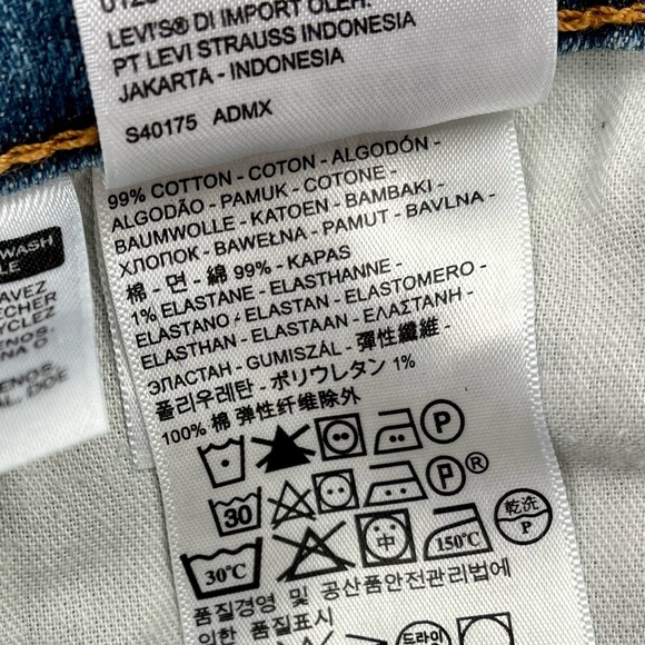 Levi’s 514 Relaxed Fit Straight Leg faded medium wash jeans size 34 - Picture 6 of 6